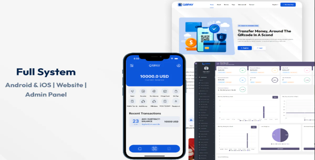QRPAYMENT - Money Transfer with QR Code Full Solution